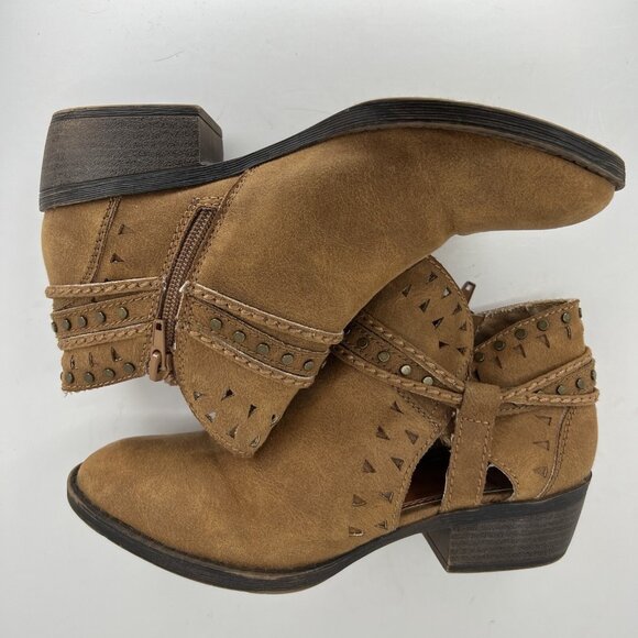 Sugar Shoes Terraine Distressed Light Brown Ankle Boots Womens Size 7 CT3058 - Picture 7 of 9